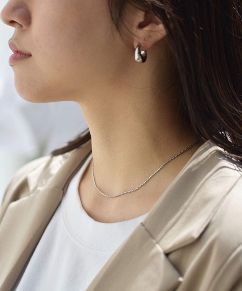 LHME（エルエイチエムイー）の「LHME 100%PURE!!!スネークチェーンチョーカー/サージカルステンレス316L（ネックレス・レディース・シルバー/ゴールド・39cm）」の5枚目の写真