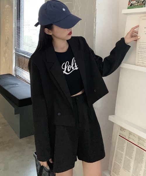 MANGROVE（マングローブ）の「【セットアップ対応】タック入りショートパンツ（その他パンツ・レディース・ブラック/カーキ系・FREE）」の12枚目の写真