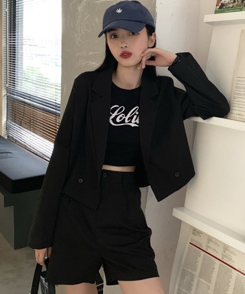 MANGROVE（マングローブ）の「【セットアップ対応】タック入りショートパンツ（その他パンツ・レディース・ブラック/カーキ系・FREE）」の14枚目の写真