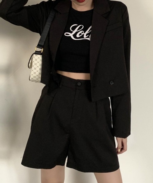 MANGROVE（マングローブ）の「【セットアップ対応】タック入りショートパンツ（その他パンツ・レディース・ブラック/カーキ系・FREE）」の17枚目の写真