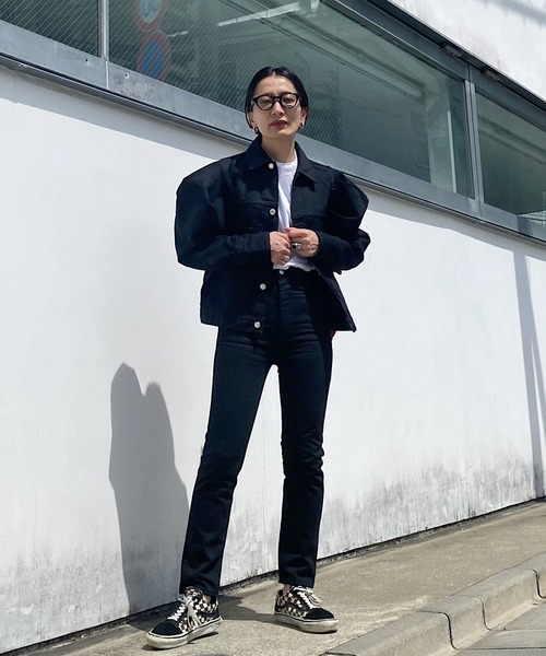 HOLIDAY(ホリデイ)の「HIGH WAIST SKINNY DENIM PANTS (CROPPED) ハイウエストスキニーデニムパンツ (クロップド)(デニムパンツ・レディース・ブラック・1/2/0)」の8枚目の写真