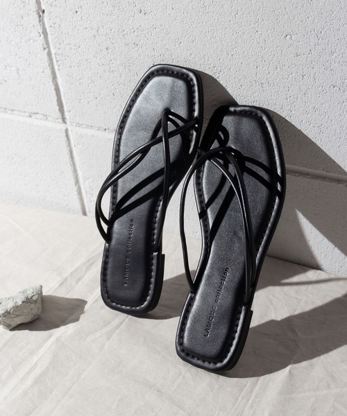 me+em select（ミームセレクト）の「ナローストラップトングサンダル（サンダル・レディース・ブラック/ブラウン/アイボリー・23/24/24.5/23.5）」の5枚目の写真