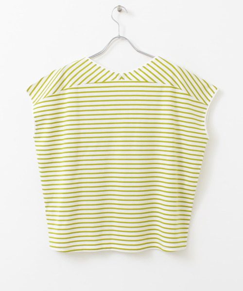 URBAN RESEARCH DOORS（アーバンリサーチドアーズ）の「リヨセルコットンVネックボーダー（Tシャツ/カットソー・レディース・ネイビー/グレー系その他/グリーン系その他・ONE）」の13枚目の写真