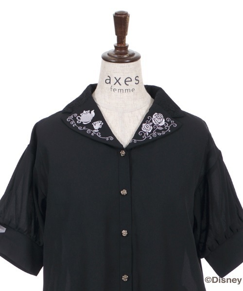 ★未使用★axes femme 美女と野獣コラボ フェミニンボータイ刺繍ブラウス axes femme（アクシーズファム）の「【美女と野獣】刺繍ブラウス