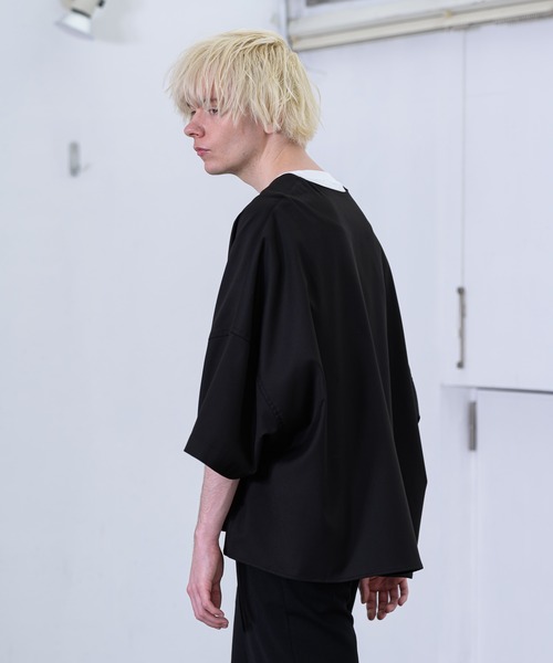 YUEATE（ユエイト）の「YUEATE - "3way trench shirt" 3wayトレンチシャツ（シャツ/ブラウス・メンズ・ブラック/グレイッシュベージュ・MEDIUM/LARGE）」の21枚目の写真