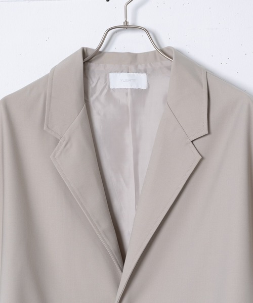 YUEATE（ユエイト）の「YUEATE - "3way trench shirt" 3wayトレンチシャツ（シャツ/ブラウス・メンズ・ブラック/グレイッシュベージュ・MEDIUM/LARGE）」の8枚目の写真