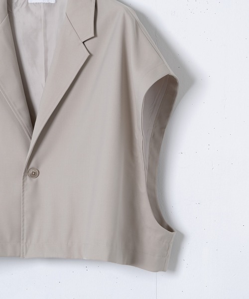 YUEATE（ユエイト）の「YUEATE - "3way trench shirt" 3wayトレンチシャツ（シャツ/ブラウス・メンズ・ブラック/グレイッシュベージュ・MEDIUM/LARGE）」の9枚目の写真