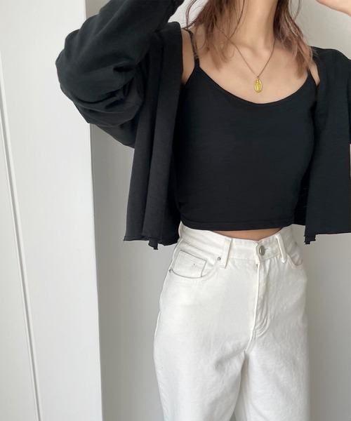 CANAL JEAN(キャナルジーン)の「RED CHOP WORKS(レッドチョップワークス) スラブカットソーアンサンブル(Tシャツ/カットソー・レディース・ブラック/ホワイト/ピンク・38)」の13枚目の写真