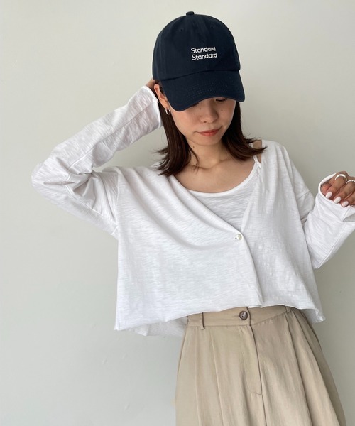 CANAL JEAN(キャナルジーン)の「RED CHOP WORKS(レッドチョップワークス) スラブカットソーアンサンブル(Tシャツ/カットソー・レディース・ブラック/ホワイト/ピンク・38)」の15枚目の写真