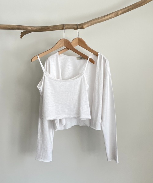 CANAL JEAN(キャナルジーン)の「RED CHOP WORKS(レッドチョップワークス) スラブカットソーアンサンブル(Tシャツ/カットソー・レディース・ブラック/ホワイト/ピンク・38)」の7枚目の写真