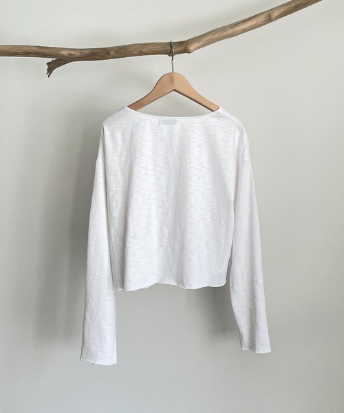 CANAL JEAN(キャナルジーン)の「RED CHOP WORKS(レッドチョップワークス) スラブカットソーアンサンブル(Tシャツ/カットソー・レディース・ブラック/ホワイト/ピンク・38)」の14枚目の写真