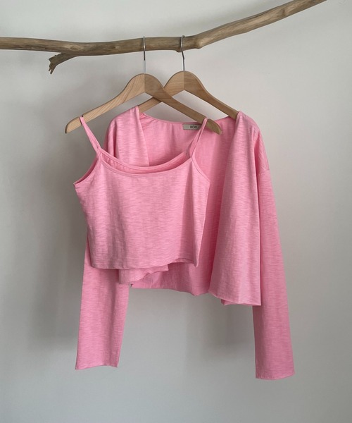 CANAL JEAN(キャナルジーン)の「RED CHOP WORKS(レッドチョップワークス) スラブカットソーアンサンブル(Tシャツ/カットソー・レディース・ブラック/ホワイト/ピンク・38)」の12枚目の写真