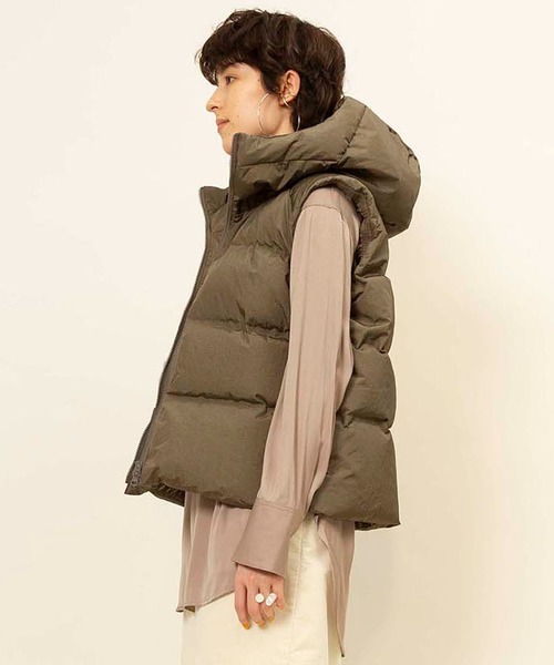 Johnbull（ジョンブル）の「シームレスダウンベスト（ダウンベスト・レディース・ブラック/パープル/オリーブ/アイボリー・SMALL/MEDIUM）」の9枚目の写真