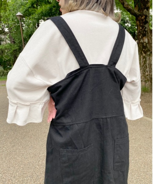 nemne store(ネンネストア)の「ぽかぽか陽気とリメイク風ソデフリルポロシャツ(ポロシャツ・レディース・ライトブルー/ベージュ/オフホワイト・フリー)」の13枚目の写真