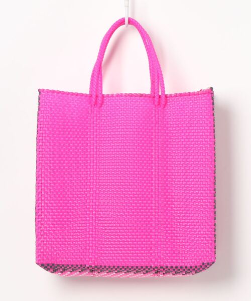 Letra（レトラ）の「メルカドバッグ サイドライン ピンク グリーン