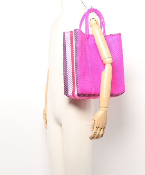 人気完売品✨レトラ　メルカドバッグ　ピンク Letra/レトラ】MERCADO BAG メルカドバッグ BUCKET SLIM WOVEN