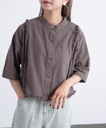 kutir（クティール）の「ショート丈フリンジシャツ（シャツ/ブラウス）」