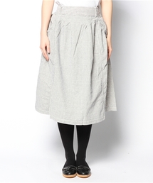 LBC | コットンオーバーダイタックミモレ丈スカート           (スカート)