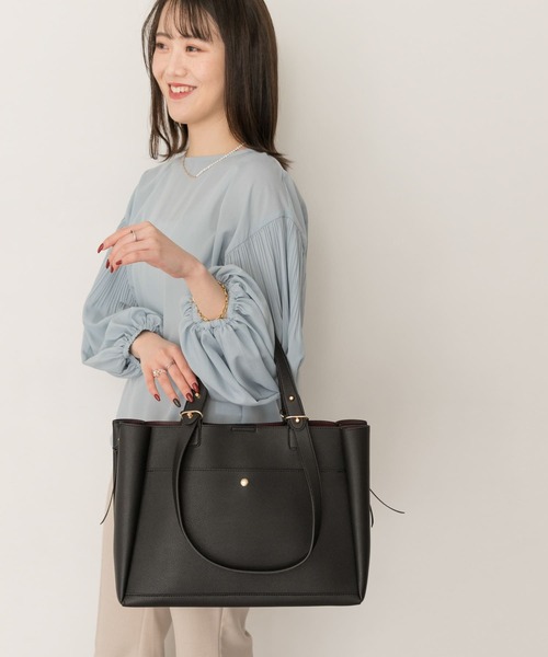 RODE SKO(ロデスコ)の「AINO サイドファスナー2WAYトート(トートバッグ・レディース・ベージュ/ネイビー/グレー/ブラック・ONE)」の19枚目の写真