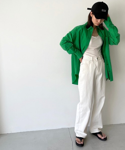 CANAL JEAN（キャナルジーン）の「RCW BLUE LABEL(ブルーレーベル) コットンロングスリーブシャツ（シャツ/ブラウス・レディース・ブラック/ベージュ/グリーン・38）」の10枚目の写真