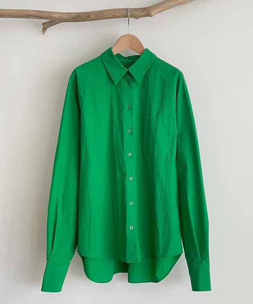 CANAL JEAN（キャナルジーン）の「RCW BLUE LABEL(ブルーレーベル) コットンロングスリーブシャツ（シャツ/ブラウス・レディース・ブラック/ベージュ/グリーン・38）」の15枚目の写真