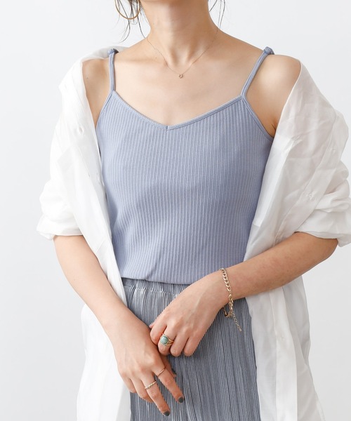 COLONY 2139（コロニートゥーワンスリーナイン）の「【UVカット】ランダムテレコ2WAYキャミソール(ストラップ調整可能)（キャミソール・レディース・ブラック/オフホワイト/ブルー系その他・MEDIUM/LARGE/SMALL）」の3枚目の写真