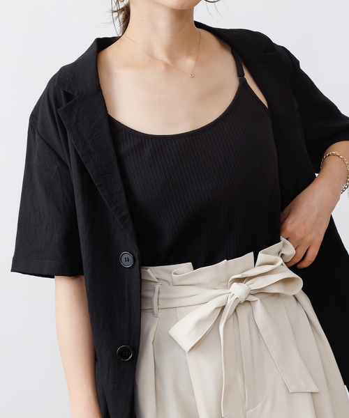 COLONY 2139（コロニートゥーワンスリーナイン）の「【UVカット】ランダムテレコ2WAYキャミソール(ストラップ調整可能)（キャミソール・レディース・ブラック/オフホワイト/ブルー系その他・MEDIUM/LARGE/SMALL）」の7枚目の写真