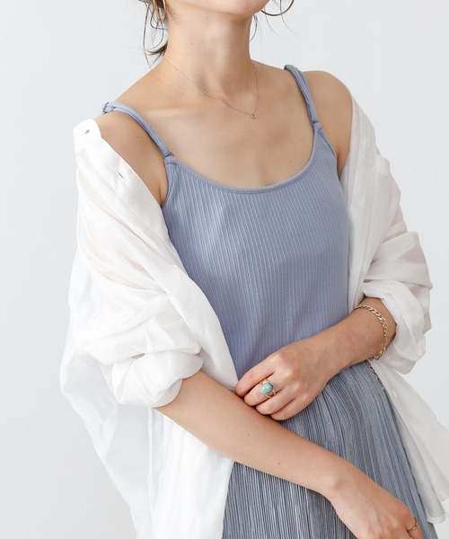 COLONY 2139（コロニートゥーワンスリーナイン）の「【UVカット】ランダムテレコ2WAYキャミソール(ストラップ調整可能)（キャミソール・レディース・ブラック/オフホワイト/ブルー系その他・MEDIUM/LARGE/SMALL）」の20枚目の写真