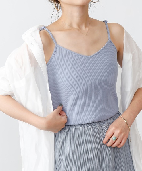 COLONY 2139（コロニートゥーワンスリーナイン）の「【UVカット】ランダムテレコ2WAYキャミソール(ストラップ調整可能)（キャミソール・レディース・ブラック/オフホワイト/ブルー系その他・MEDIUM/LARGE/SMALL）」の11枚目の写真