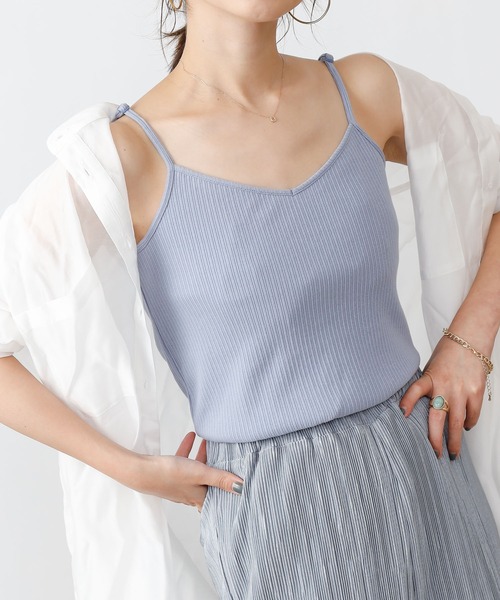 COLONY 2139（コロニートゥーワンスリーナイン）の「【UVカット】ランダムテレコ2WAYキャミソール(ストラップ調整可能)（キャミソール・レディース・ブラック/オフホワイト/ブルー系その他・MEDIUM/LARGE/SMALL）」の17枚目の写真