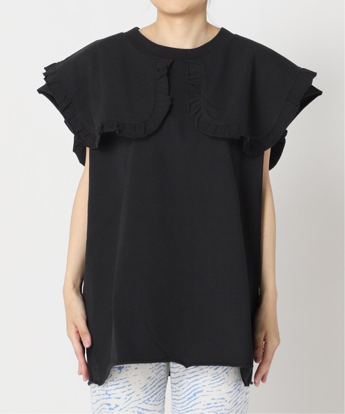 CITYSHOP(シティーショップ)の「BIG COLLAR Tシャツ 2(Tシャツ/カットソー・レディース・ホワイト/ブラック・FREE)」の3枚目の写真