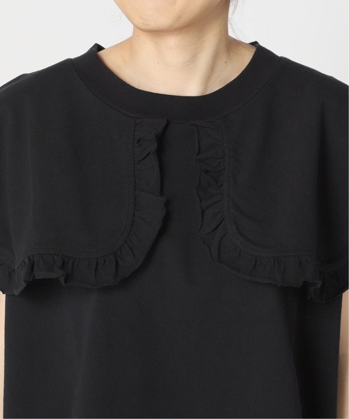 CITYSHOP(シティーショップ)の「BIG COLLAR Tシャツ 2(Tシャツ/カットソー・レディース・ホワイト/ブラック・FREE)」の13枚目の写真