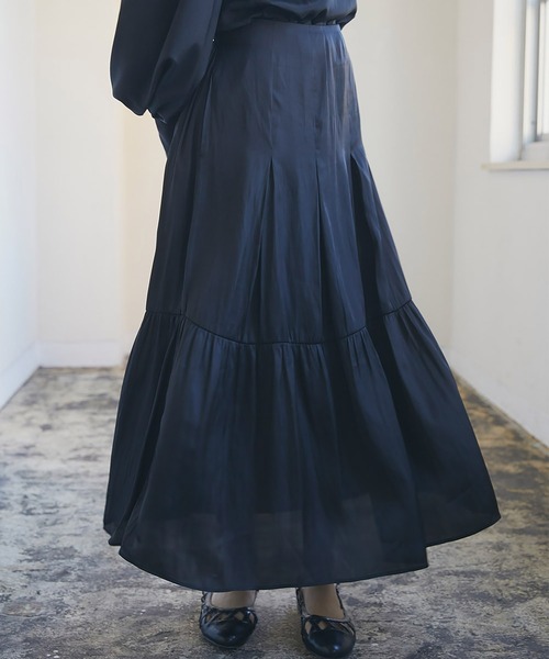 RANDEBOO（ランデブー）の「Aurora skirt（スカート・レディース・ベージュ/ブラック・FREE）」の5枚目の写真