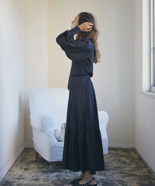 RANDEBOO（ランデブー）の「Aurora skirt（スカート・レディース・ベージュ/ブラック・FREE）」の8枚目の写真