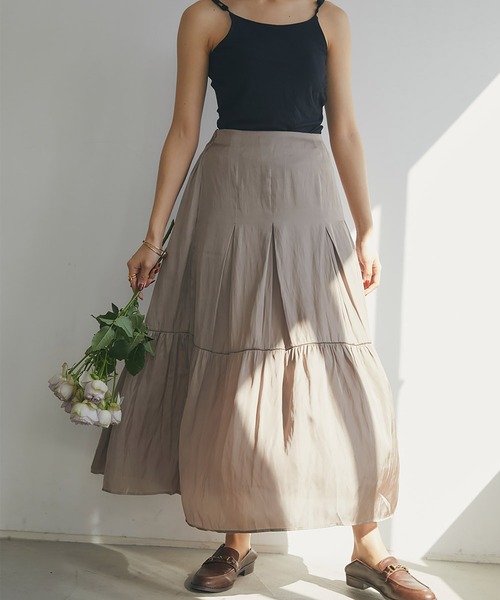 RANDEBOO（ランデブー）の「Aurora skirt（スカート・レディース・ベージュ/ブラック・FREE）」の15枚目の写真
