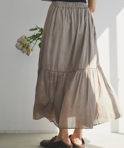 RANDEBOO（ランデブー）の「Aurora skirt（スカート・レディース・ベージュ/ブラック・FREE）」の16枚目の写真