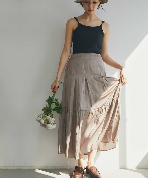 RANDEBOO（ランデブー）の「Aurora skirt（スカート・レディース・ベージュ/ブラック・FREE）」の13枚目の写真