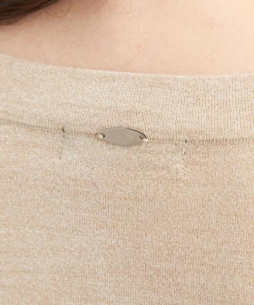 green label relaxing(グリーンレーベルリラクシング)の「テンジク シアー ラメ Vネック プルオーバー ニット -ウォッシャブル-(ニット/セーター・レディース・ダークグレー/ナチュラル・FREE)」の13枚目の写真