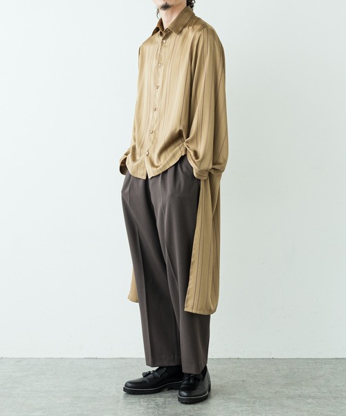 Lui's(ルイス)の「バックロングテールスリットシャツ(シャツ/ブラウス・メンズ・ブラウン/ネイビー・FREE)」の15枚目の写真