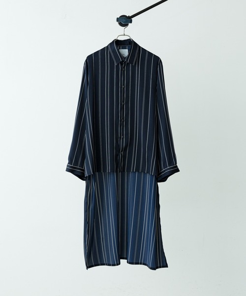 Lui's(ルイス)の「バックロングテールスリットシャツ(シャツ/ブラウス・メンズ・ブラウン/ネイビー・FREE)」の13枚目の写真