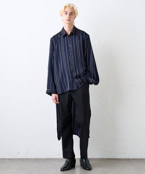 Lui's(ルイス)の「バックロングテールスリットシャツ(シャツ/ブラウス・メンズ・ブラウン/ネイビー・FREE)」の6枚目の写真