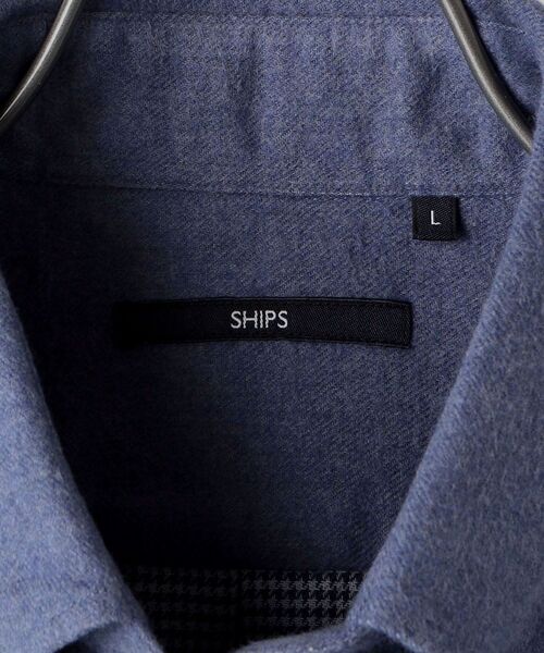 SHIPS（シップス）の「【WEB限定】SHIPS: ワンポイント ロゴ エンブロイダリー ダブルフェイス ボタンダウン ネルシャツ（シャツ/ブラウス・メンズ・ネイビー/グレー/チャコール・SMALL/MEDIUM/LARGE/X-LARGE）」の19枚目の写真