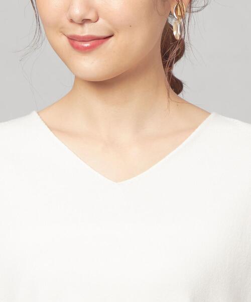 closet story（クローゼットストーリー）の「＜closet story（クローゼットストーリー）＞サイドスリット Vネック ニットプルオーバー -ウォッシャブル-（ニット/セーター・レディース・ネイビー/ライム/ライラック/ホワイト・FREE）」の12枚目の写真