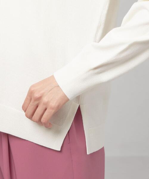 closet story（クローゼットストーリー）の「＜closet story（クローゼットストーリー）＞サイドスリット Vネック ニットプルオーバー -ウォッシャブル-（ニット/セーター・レディース・ネイビー/ライム/ライラック/ホワイト・FREE）」の10枚目の写真