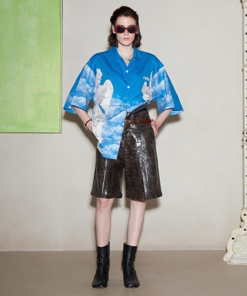 MIXSEVEN（ミックスセブン）の「アシンメトリーフェイククロコダイルレザーショーツ MX21S23【MIX SEVEN】（その他パンツ・メンズ・ダークブラウン・S/M/L）」の20枚目の写真