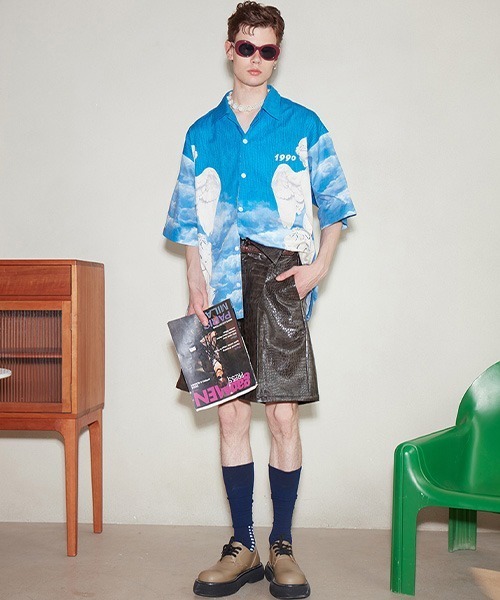 MIXSEVEN（ミックスセブン）の「アシンメトリーフェイククロコダイルレザーショーツ MX21S23【MIX SEVEN】（その他パンツ・メンズ・ダークブラウン・S/M/L）」の12枚目の写真