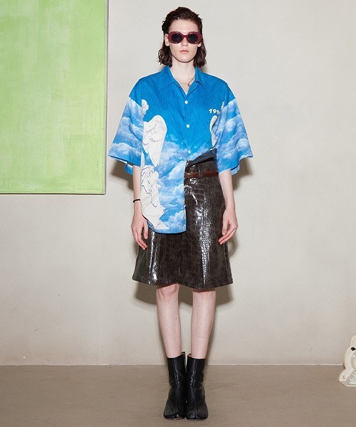 MIXSEVEN（ミックスセブン）の「アシンメトリーフェイククロコダイルレザーショーツ MX21S23【MIX SEVEN】（その他パンツ・メンズ・ダークブラウン・S/M/L）」の9枚目の写真