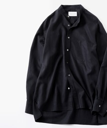 ADAM ET ROPE' | リラックスドレープ レーヨンスエード とろみバンドカラーシャツ/UNISEX(シャツ/ブラウス)