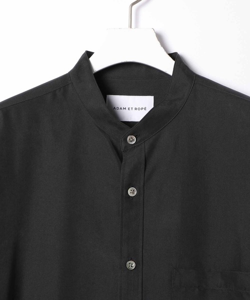 ADAM ET ROPE'（アダムエロペ）の「リラックスドレープ レーヨンスエード とろみバンドカラーシャツ/UNISEX（シャツ/ブラウス・メンズ・ブラック系その他/グリーン系その他2/ブルー系その他6/ピンク系その他2・M/L）」の12枚目の写真