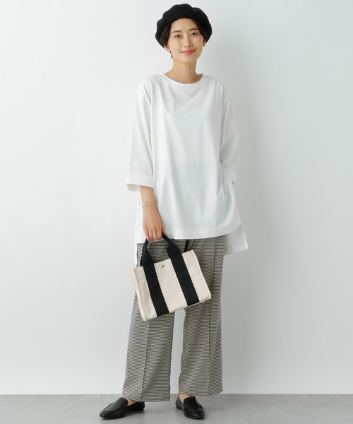 LEPSIM(レプシィム)の「マルチ機能チュニック(8分袖) 954518(Tシャツ/カットソー・レディース・ブラック/ブラウン/オフホワイト/ピンク・FREE)」の7枚目の写真